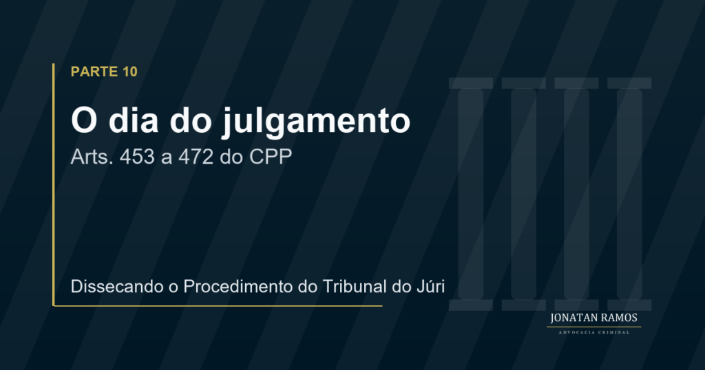 Arte de capa sobre os atos que antecedem o julgamento no Tribunal do Júri.
