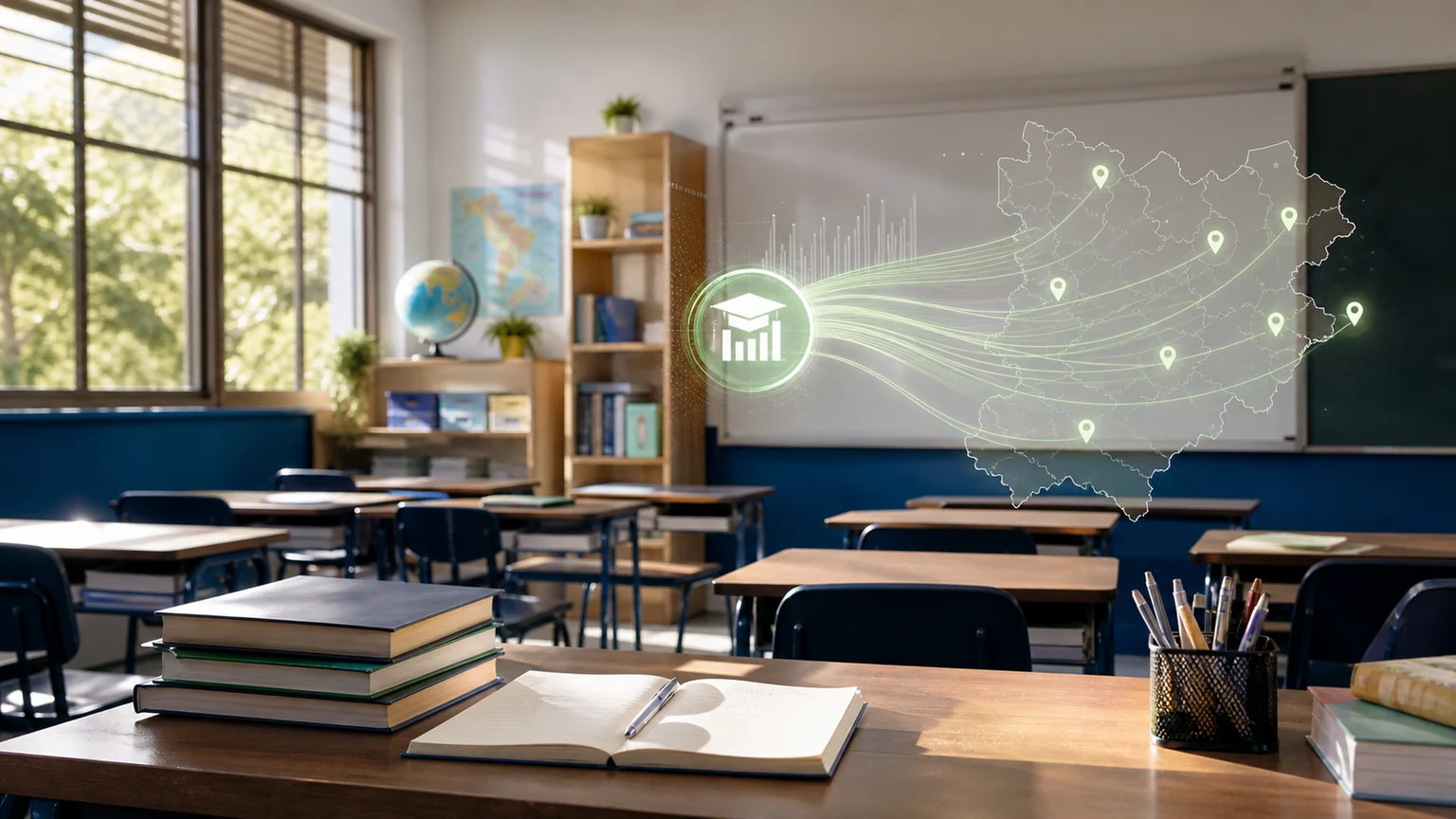 Sala de aula e indicadores de qualidade usados no repasse do ICMS Educação
