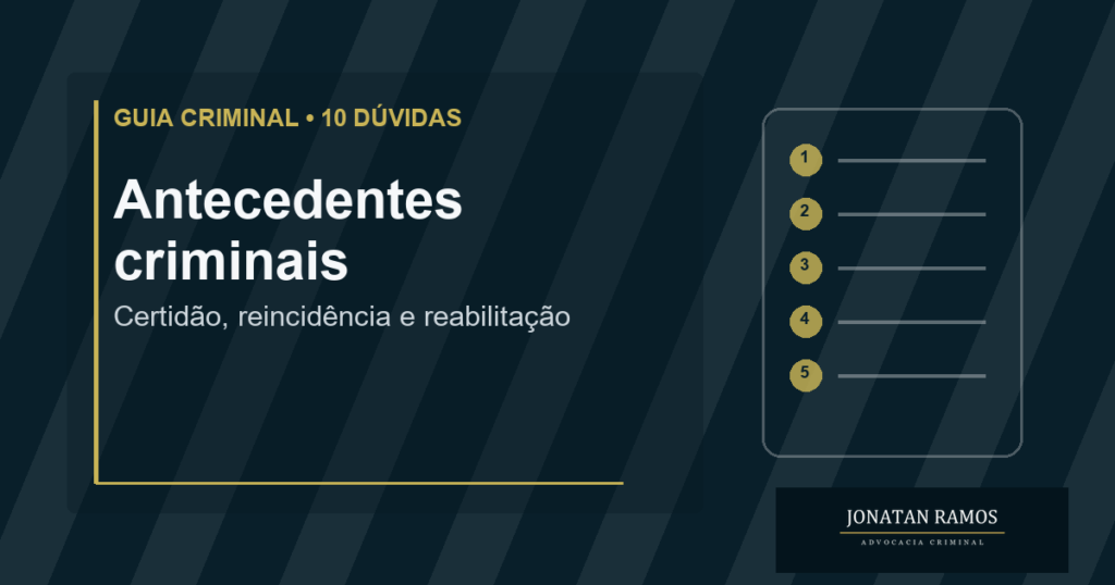 Capa do guia 10 dúvidas sobre antecedentes criminais