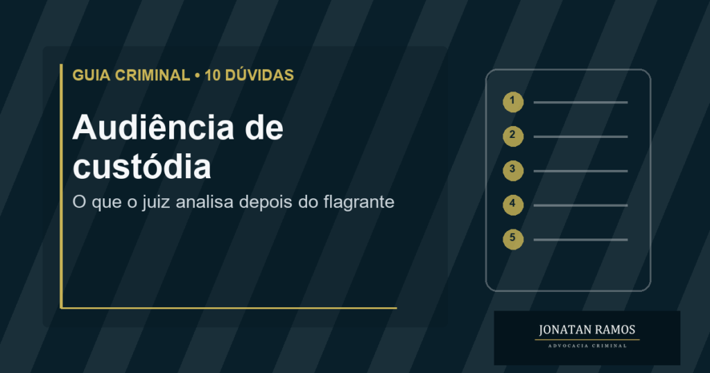 Capa do guia 10 dúvidas sobre audiência de custódia