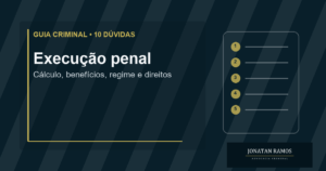 Capa do guia 10 dúvidas sobre execução penal