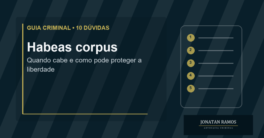 Capa do guia 10 dúvidas sobre habeas corpus