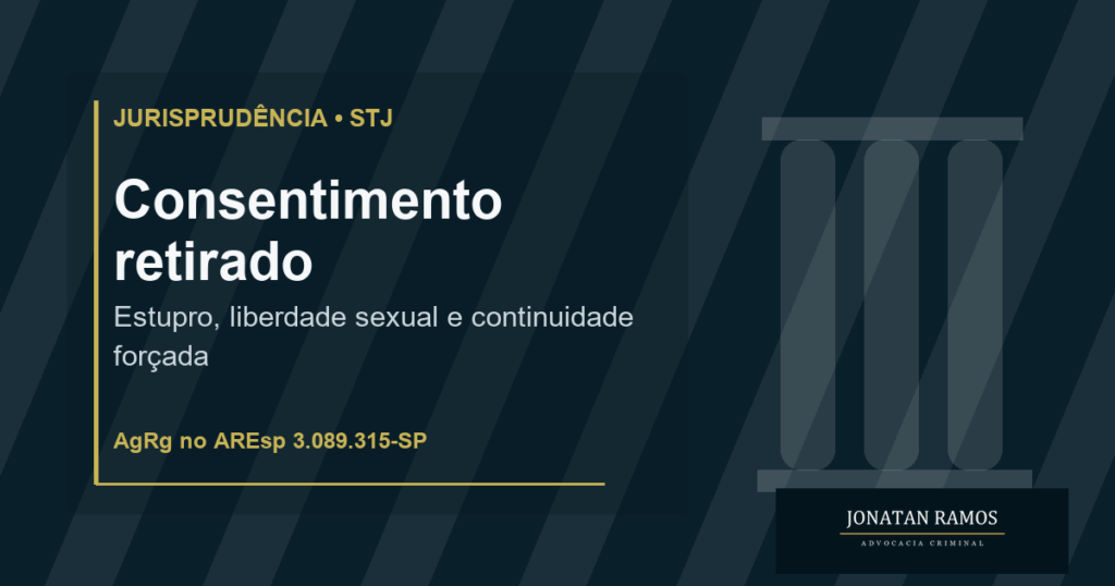 Capa do artigo Continuar ato sexual após a vítima dizer que não quer mais configura estupro?