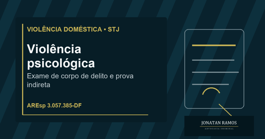 Capa do artigo Violência psicológica contra mulher precisa de exame de corpo de delito?