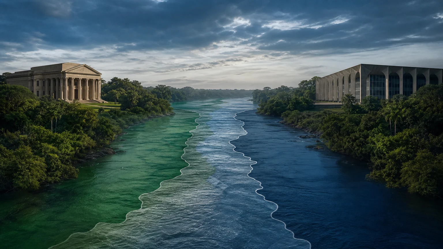 Rio compartilhado entre competências ambientais federal e estadual