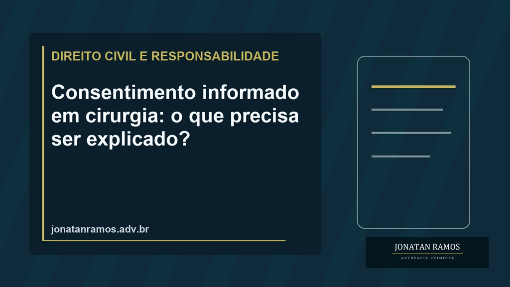 Médico e paciente conversam sobre riscos e alternativas antes de uma cirurgia