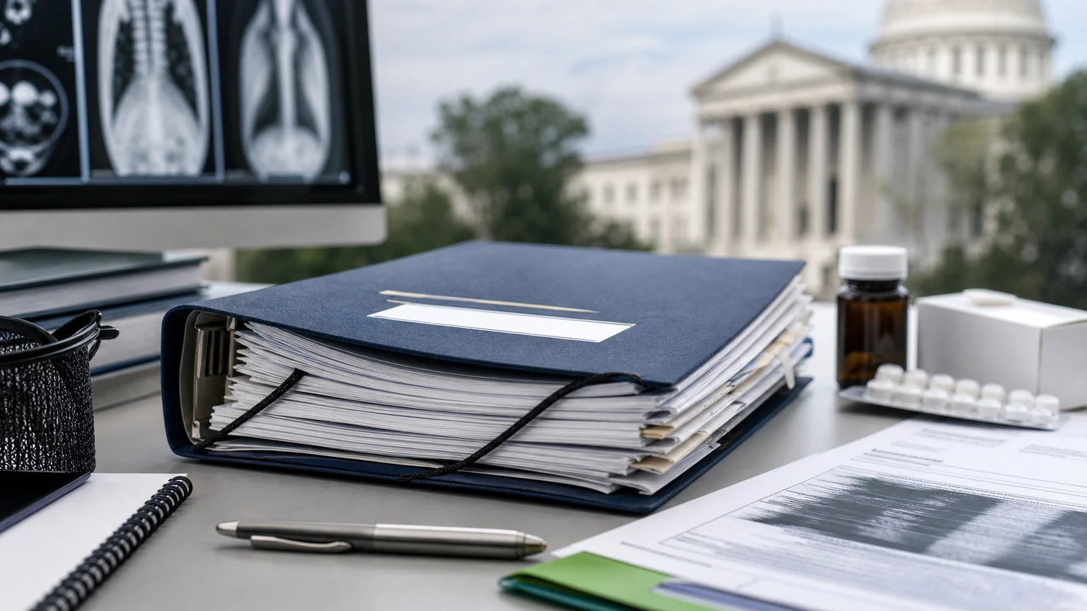 Documentos médicos e evidências científicas utilizados em ação judicial de saúde