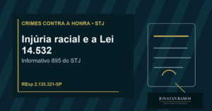 Capa do artigo Informativo 895 STJ: a Lei 14.532/2023 aboliu o crime de injúria racial?