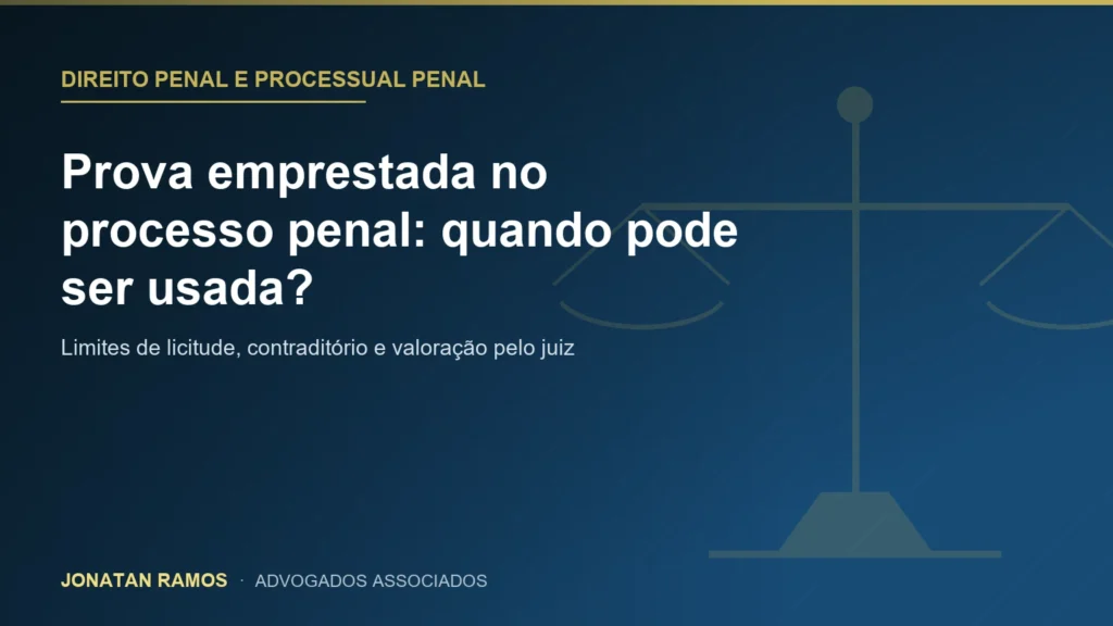 Balança da justiça com selo Direito Penal e Processual Penal, capa de exemplo mais informativa