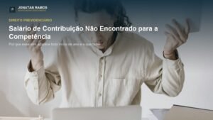 Homem frustrado à mesa de trabalho olhando para papéis e computador, sinal de erro ao tentar emitir guia