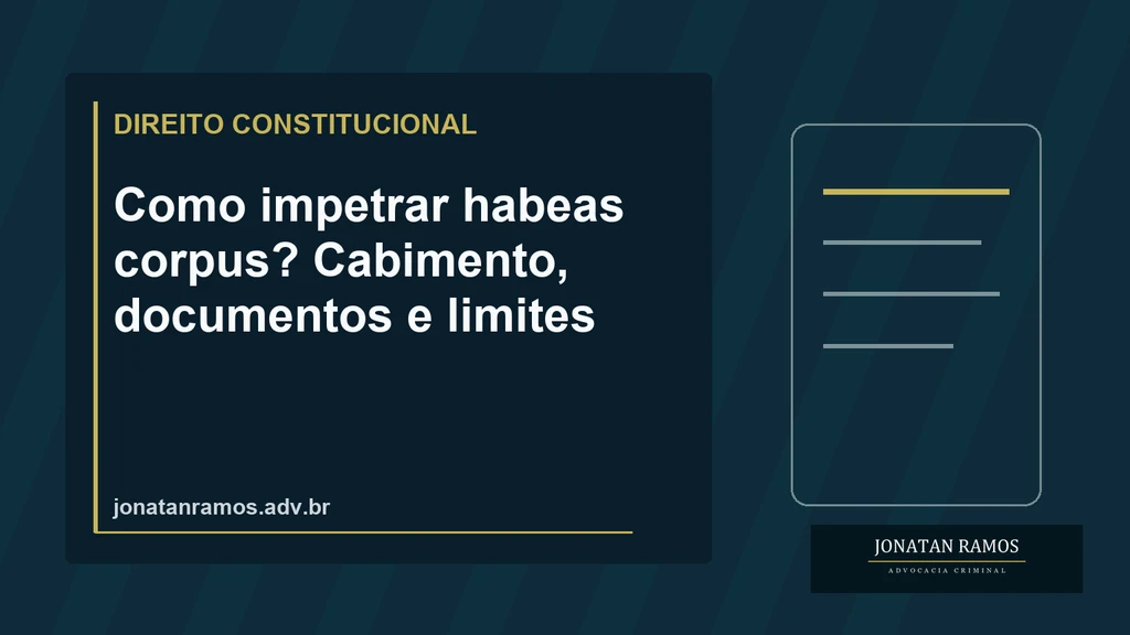 Documentos e caminho iluminado representam o habeas corpus contra restrição ilegal